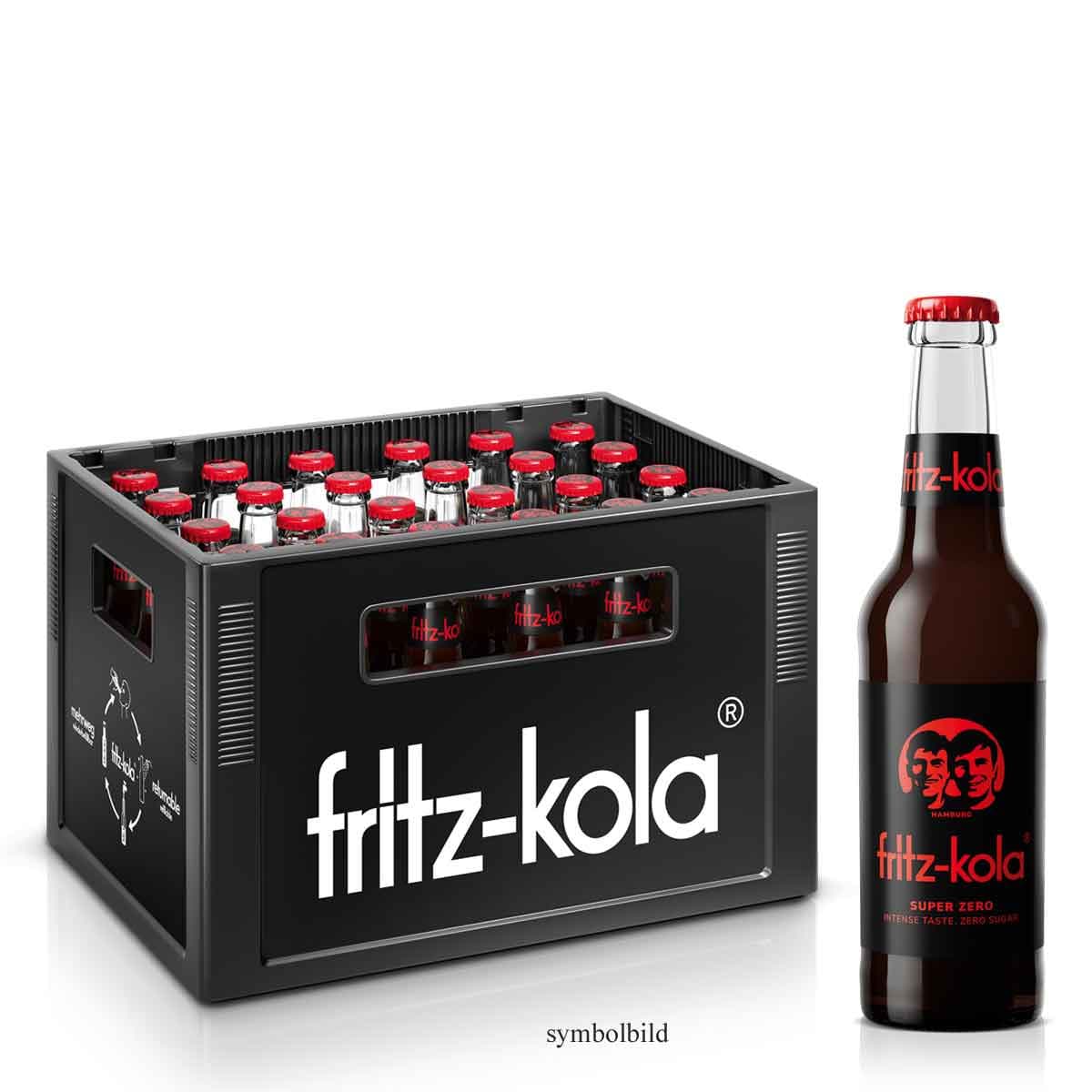 Fritz-Kola Cola Superzero 24x0,33 Liter
