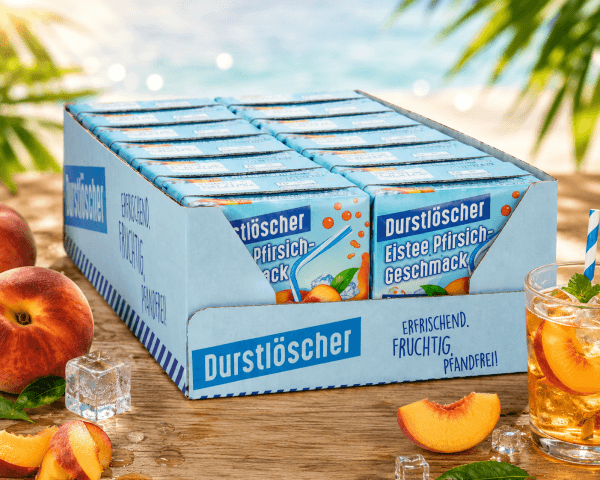 Durstlöscher Eistee Pfirsich (12 x 0,5 Liter Trinkpäckchen)
