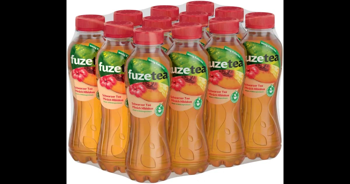 Fuze Tea Schwarzer Tee Pfirsich-Hibiskus 12 x 0,4l
